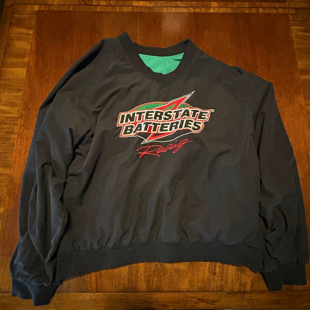 RARE Vintage NASCAR Reversible V-Neck Pullover Windbreaker Bill Elliott #18